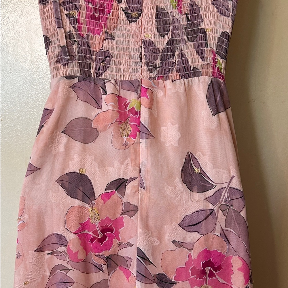 Lulu's Pink and Purple Floral Maxi Dress size M - Picture 9 of 13